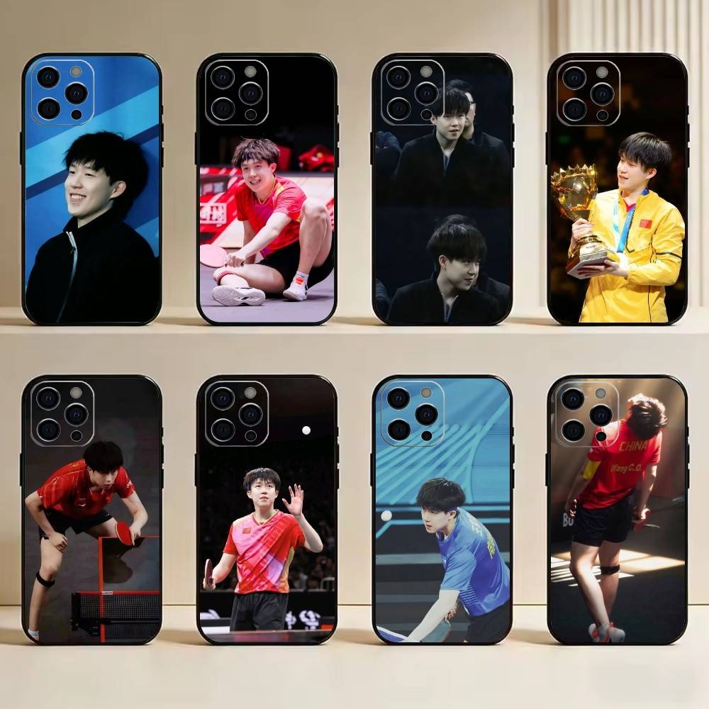 Table Tennis Cartoon - W-Wang Chuqin-Masa Tenisi Oyuncusu Telefon Kılıfı